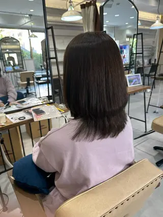 セミロング カラー 髪質改善AUSTIN登戸所属・ICHIKA/暖色 カラー / Wカラーのヘアスタイル