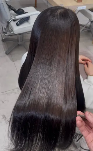 ロング 👑人気韓国ヘア👑 髪質改善Zina真鍋のヘアスタイル