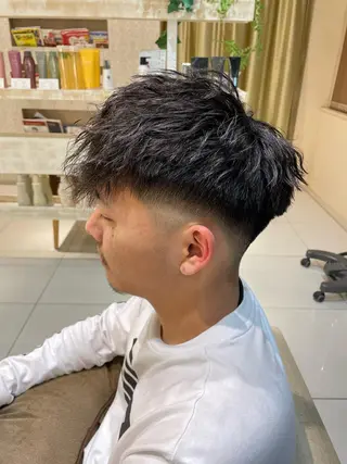 ショート パーマ メンズ 本厚木|縮毛矯正/ 酸性スト専門サロンのヘアスタイル