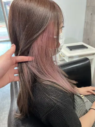 セミロング カラー MIRACミラク所属・☀️ハイトーンボブ ☀️石川 海斗のヘアスタイル