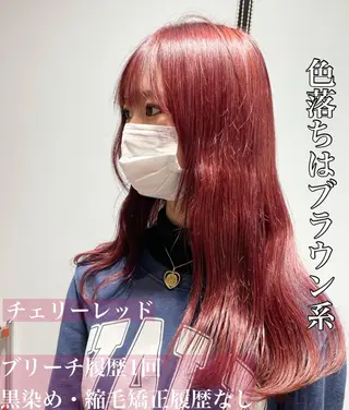 ロング カラー ハッシュカット レイヤー池袋のヘアスタイル