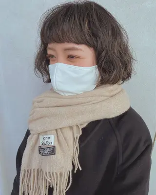 ミディアム パーマ 渡辺 良城のヘアスタイル