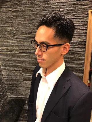 ショート パーマ メンズ HIRO GINZA BARBER SHOP 大阪所属・木村 りきのヘアスタイル