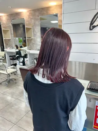 ミディアム 縮毛矯正✖髪質改善 仁木伸明のヘアスタイル