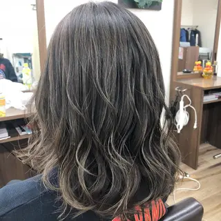 セミロング カラー ヘアセットサロン 🎀ECXIAのヘアスタイル
