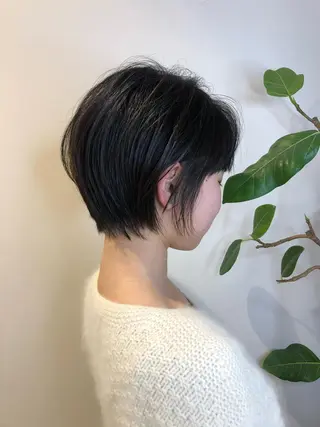 ショート レイヤー/韓国/ボブ 縮毛矯正/畠中ケントのヘアスタイル