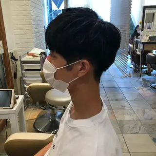 ショート カラー パーマ メンズ メンズサロン💈 吉岡陽【中野】のヘアスタイル