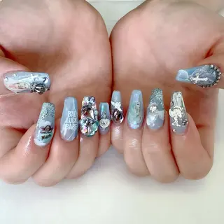 ネイル 💎🐰 saki. m 🐰💎のネイルデザイン