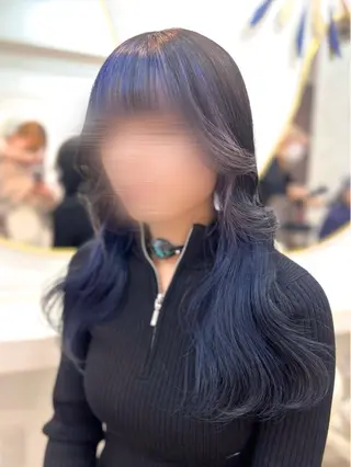 セミロング 💓Yuri💓 ハイトーン/デザインのヘアスタイル