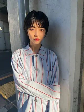 ショート juno所属・ボブ/パーマ/透明感 カラー　善方浩貴のヘアスタイル