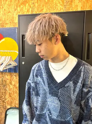 ミディアム 問屋町chapter 日笠快生のヘアスタイル