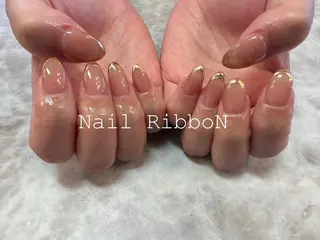 ネイル ネイルリボン 受付スタッフのネイルデザイン