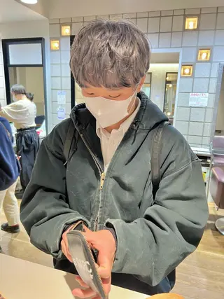 カラー メンズ メンズパーマ/フェ ザーパーマ/古川晴輝のヘアスタイル