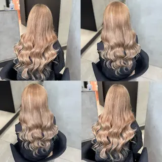 カラー 大阪 梅田/ ハイトーン/エクステのヘアスタイル