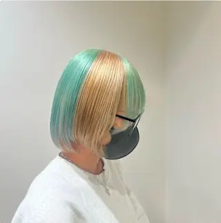 ミディアム ブリーチカラー特化 美容師/𝕐𝕌𝕀のヘアスタイル