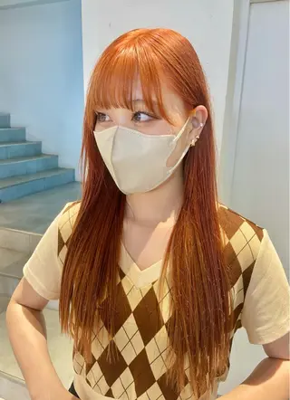 カラー 🎀ボブ＋ハイトーン シュカ👶🏻のヘアスタイル