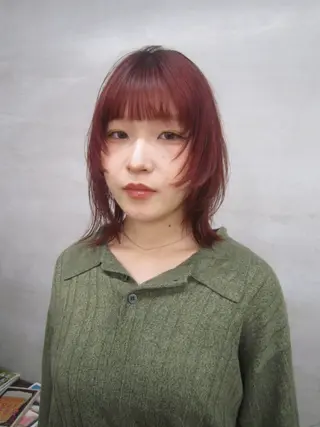 ミディアム カラー nalu.所属・前山 七海のヘアスタイル