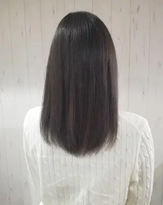 セミロング カラー 西川 敏夫のヘアスタイル