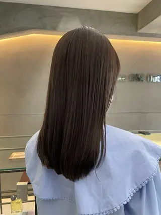 セミロング カラー レイヤー🍑透明感 カラー🤎AKARIのヘアスタイル