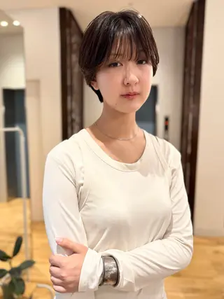 ショート LUAU HAKU所属・REN大阪梅田美容室 ショートパーマ特化のヘアスタイル