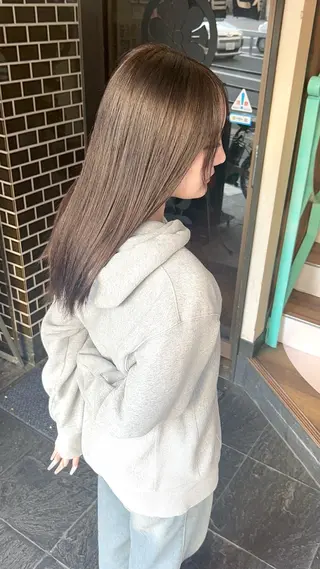 ロング カラー 【韓国暗髪】 ×【暖色系】圭真のヘアスタイル