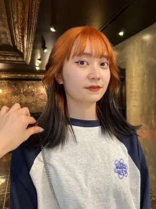 セミロング カラー haco＋所属・圧倒的デザイン力 店長🎨RENAのヘアスタイル