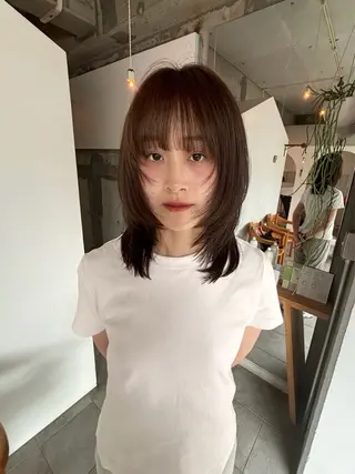 ミディアム カラー mirai/レイヤー ボブ/ショートのヘアスタイル