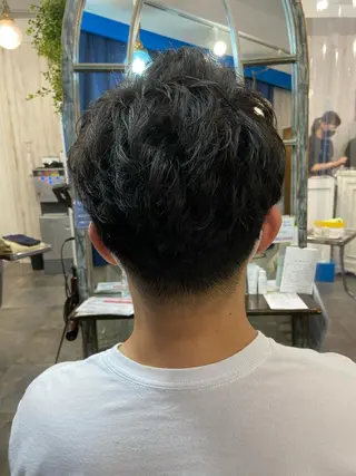 ショート メンズ カットパーマ✂️ 小坂田玲亜のヘアスタイル