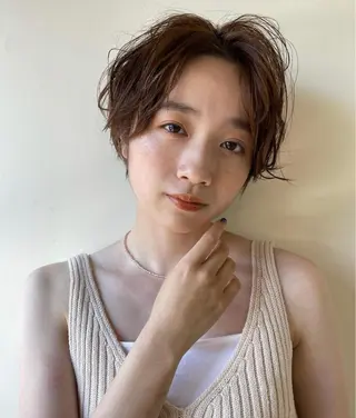 ショート パーマ ヘアアレンジ 似合わせカラー / レイヤーMADOKAのヘアスタイル