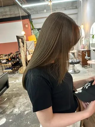 セミロング 問屋町chapter 日笠快生のヘアスタイル