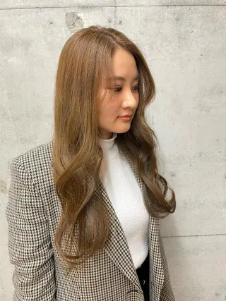 ロング カラー 女性に人気♪ はやしほのかのヘアスタイル