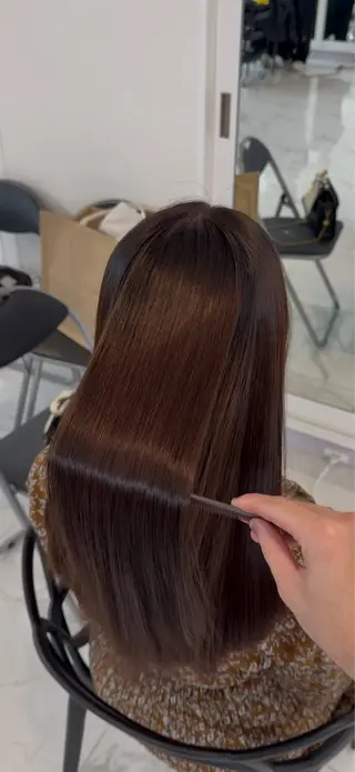 ロング カラー りきと🦋河原町 縮毛矯正/艶カラーのヘアスタイル