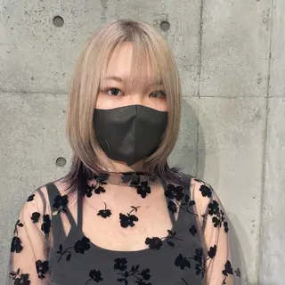 ロング カラー HIKARI🐈‍⬛ レイヤー×デザインのヘアスタイル