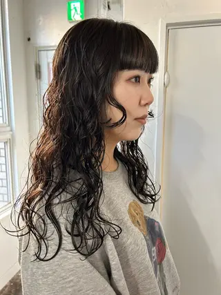 ロング パーマ 小川真歩/パーマ /暖色オリーブのヘアスタイル