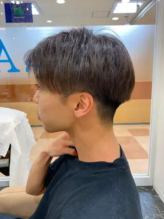 ショート カラー メンズ 縮毛矯正 滝沢尚起のヘアスタイル