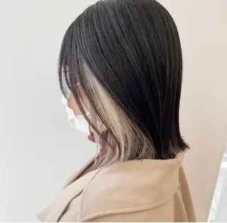 ミディアム カラー 長妻莉央/縮毛矯正 髪質改善カラーのヘアスタイル