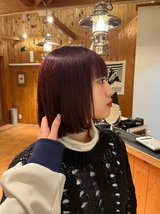 セミロング カラー 藤田 ゆりなのヘアスタイル
