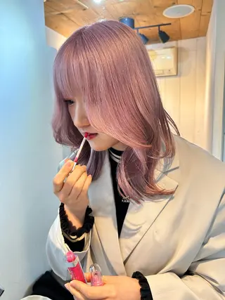 ミディアム カラー メンズ 🧸艶々韓国ヘア 🧁mizunaのヘアスタイル