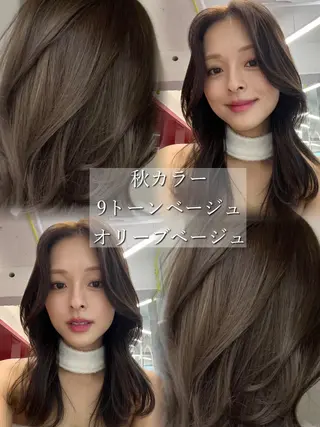 セミロング カラー 山崎/ボブ縮毛矯正 レイヤー髪質改善のヘアスタイル