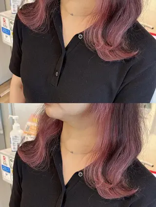 ミディアム カラー ヘアアレンジ N° +aero 横浜のヘアスタイル