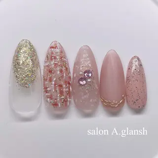 ネイル salon A.glansh所属・肌質改善salon♪ 効果がわかる♪南森町のネイルデザイン