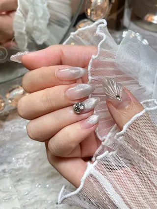 ネイル 23時まで❤︎韓国、 ワンホンネイルのネイルデザイン