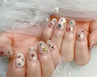 ネイル Jolly チップ長さだしのネイルデザイン