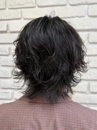 ミディアム パーマ メンズパーマ 本多のヘアスタイル