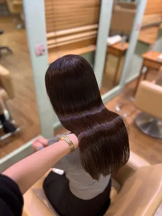 セミロング カラー 🌙Runa つや髪 /モテ/カットのヘアスタイル