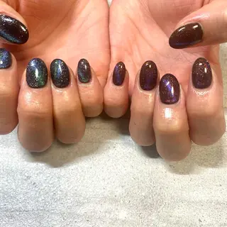 ショート カラー パーマ ヘアアレンジ メンズ キッズ ネイル マツエク・マツパ アイブロウ 今福鶴見ネイル 8(ｴｲﾄ)のネイルデザイン