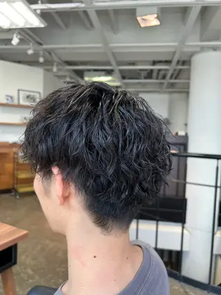 パーマ メンズ 穴井 蒼陽のヘアスタイル