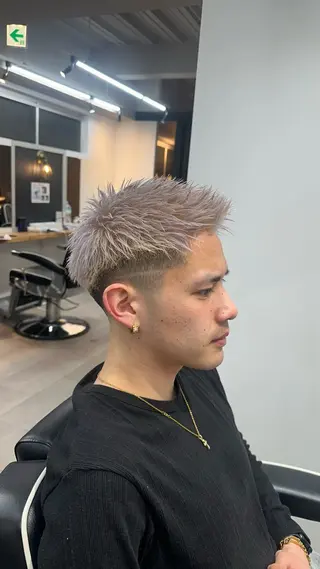 カラー メンズ 律喜/パーマ /メンズ/フェードのヘアスタイル