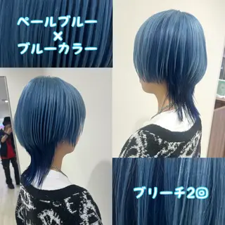 ミディアム カラー Re:st所属・Miyavi/カラー ショートボブのヘアスタイル