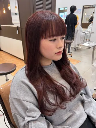 セミロング カラー 頭皮×髪質改善 透明感カラー💎中村のヘアスタイル